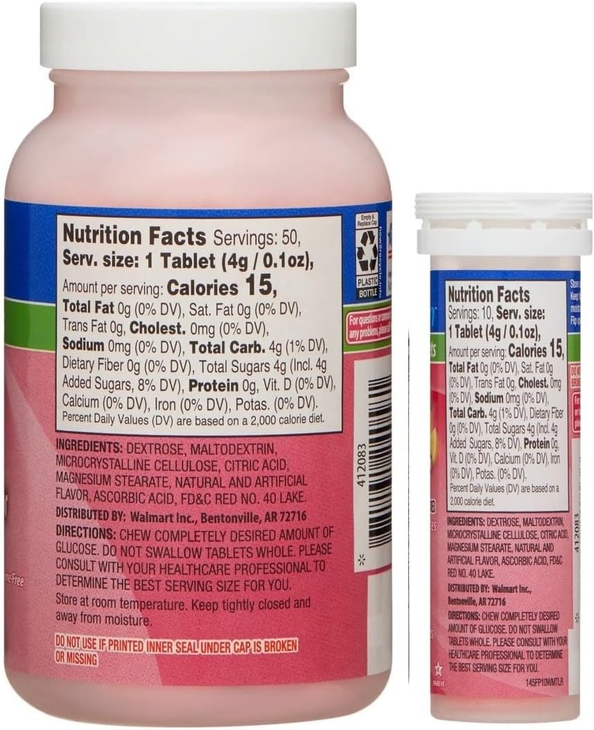 ReliOn Glucose, 50 Tablets with On-The-Go Tube, 10 Tablets (Fruit Punch) - görsel 2