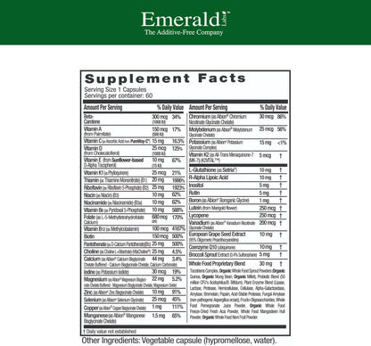 EMERALD LABS Women's 45+ 1-Daily Multivitamin - Bone, Heart & Brain Health Support* - Gluten-Free & Vegetarian - 60 Capsules