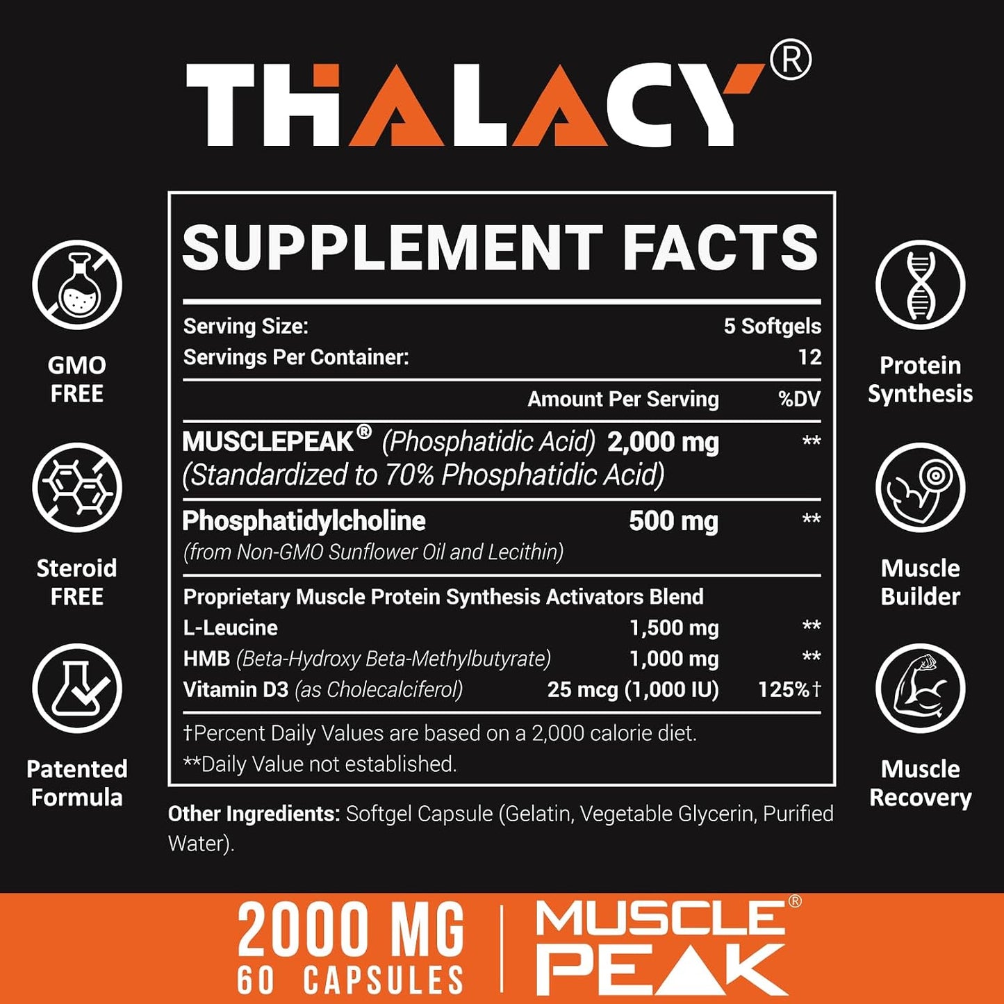 Thalacy 2000mg Liposomal Phosphatidic Acid Muscle Support - görsel 2