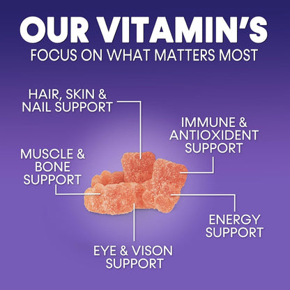 Multivitamin Gummies for Adults - Daily Adult Multivitamin Gummies with Vitamins A, C, D, B12 for Women & Men - Immune Support Gummy Multivitamins Supplement, 120 Count