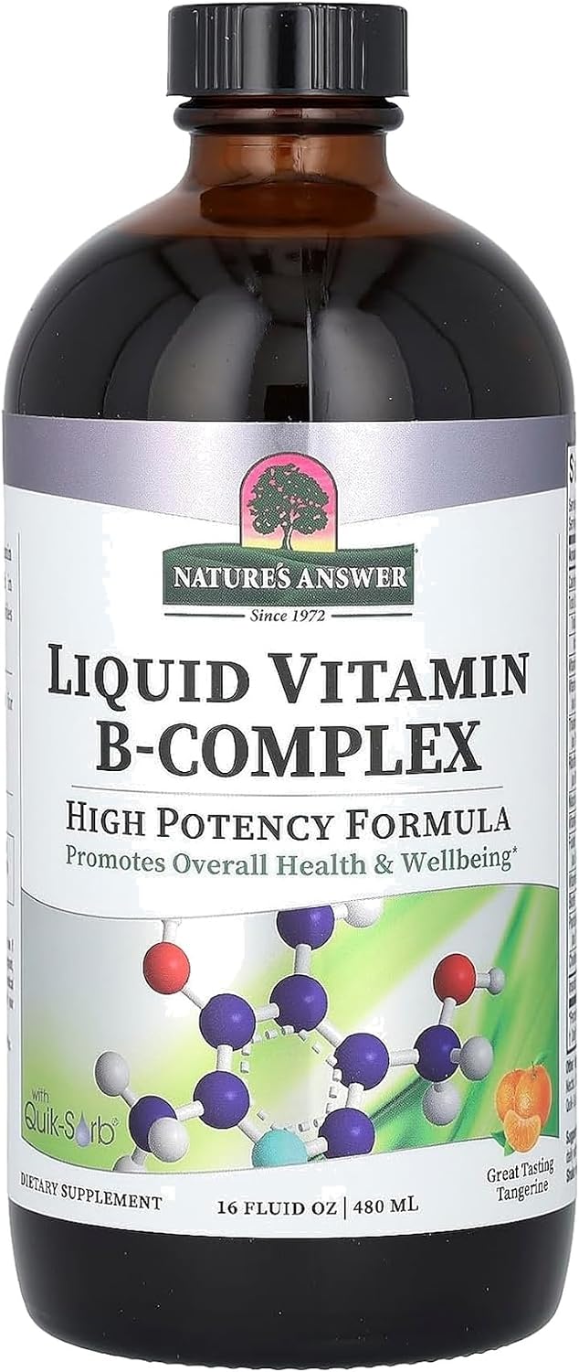 Nature's Answer Liquid Vitamin B-Complex, All-Natural Tangerine Flavour, 473 ml - görsel 1