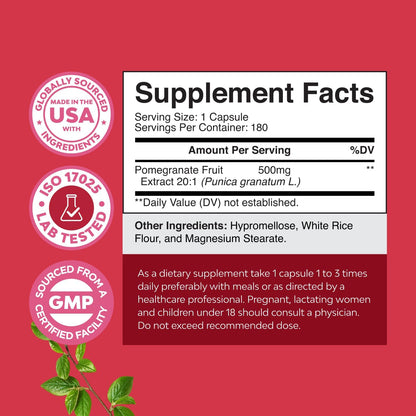 High Potency Pomegranate Extract Capsules