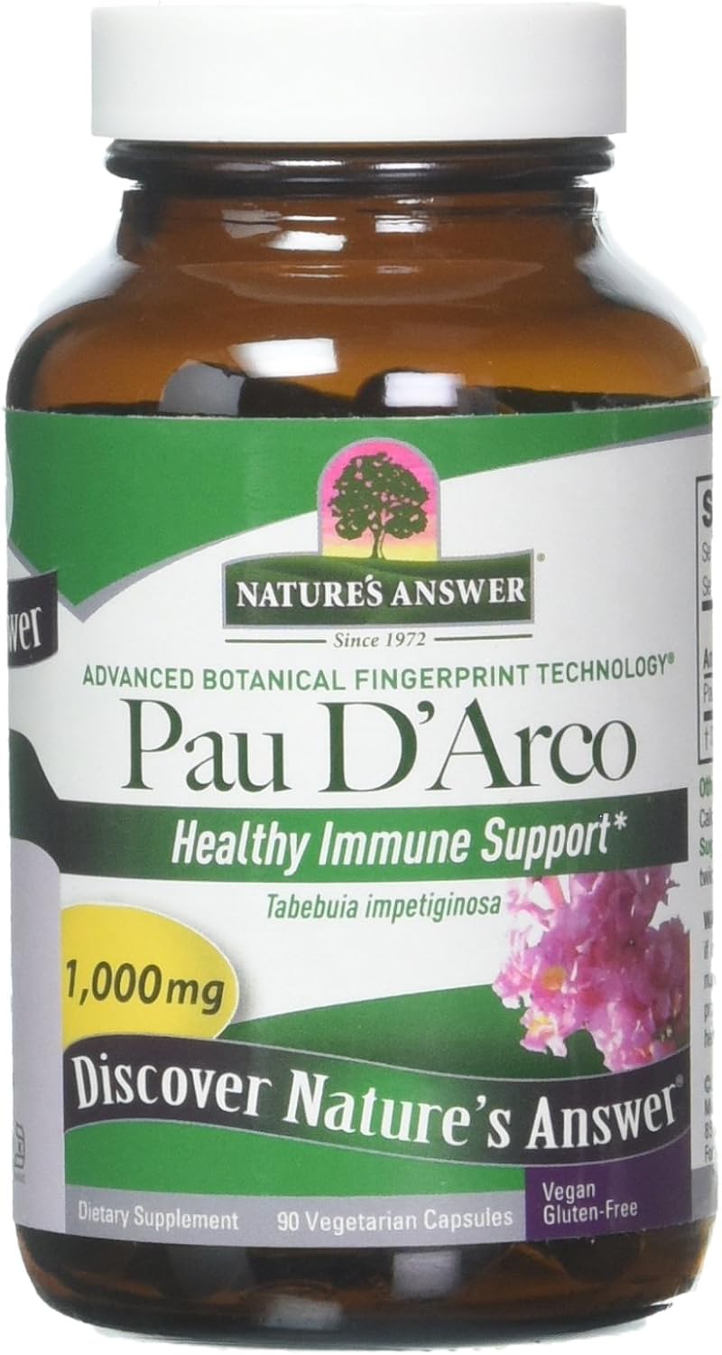 Nature's Answer PAU D'Arco, 90 Vegetarian Capsules (500 mg per Capsule) - görsel 1