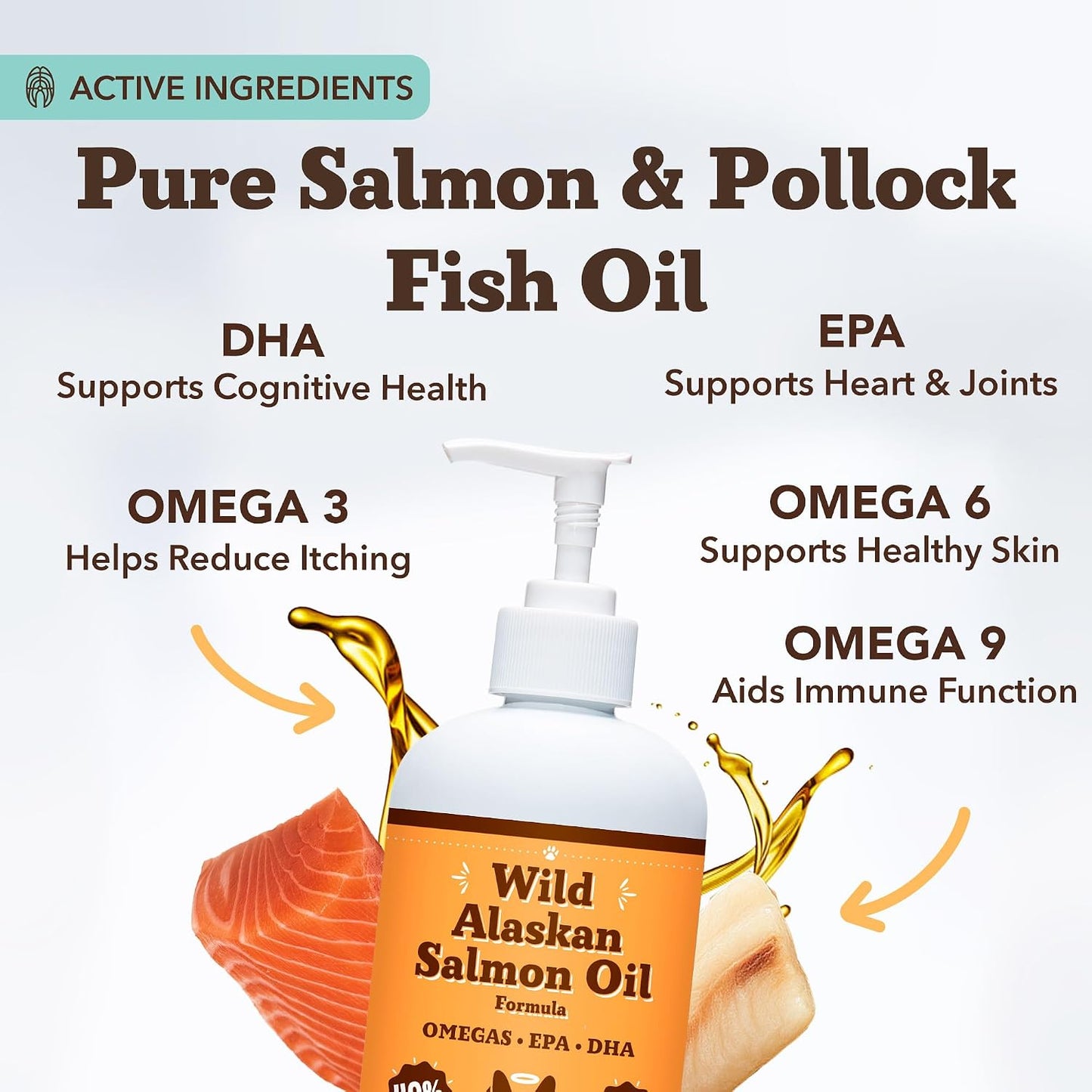 Natural Dog Company Wild Alaskan Salmon Oil for Dogs - Omega 3 Supplement with EPA & DHA, 473 ml - görsel 2