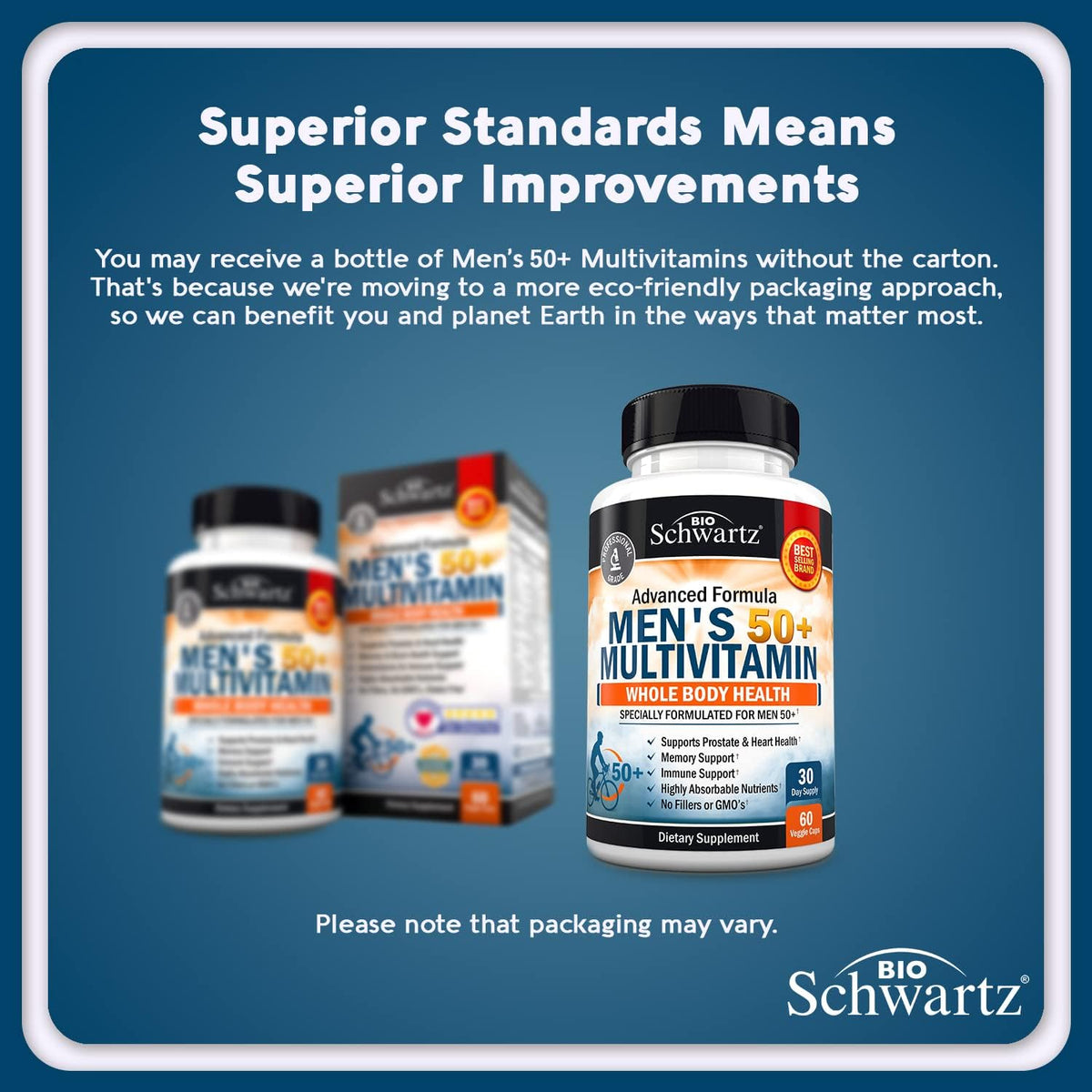 BioSchwartz Once Daily Multivitamin for Men 50 and Over - 60 Tablets - görsel 2