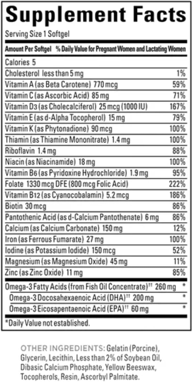 Nature Made Prenatal + DHA 200 mg Softgels, 150 Count - görsel 4