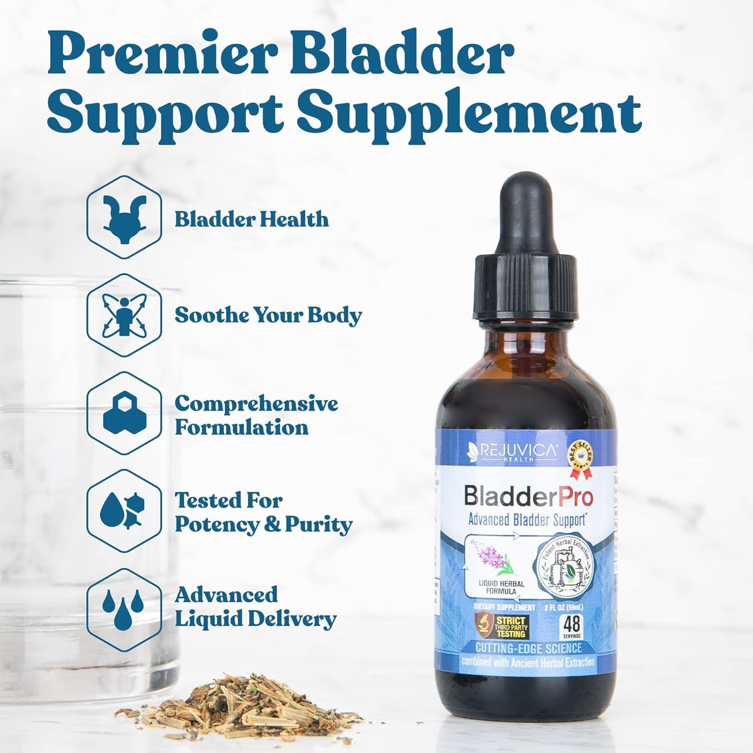 Rejuvica Health BladderPro - Bladder Support Supplement, Liquid Drops for Men and Women - görsel 1