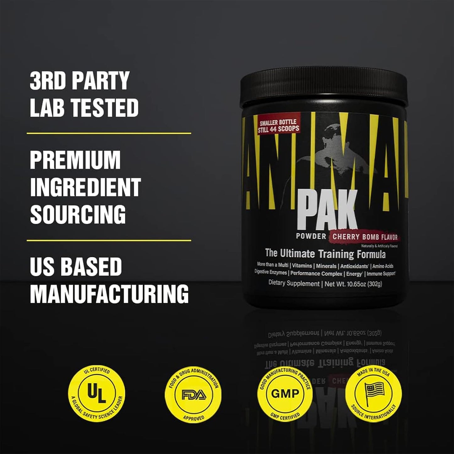Animal Pak – Convenient All-in-One Vitamin & Supplement Powder – Cherry Bomb – 44 Scoops - görsel 5