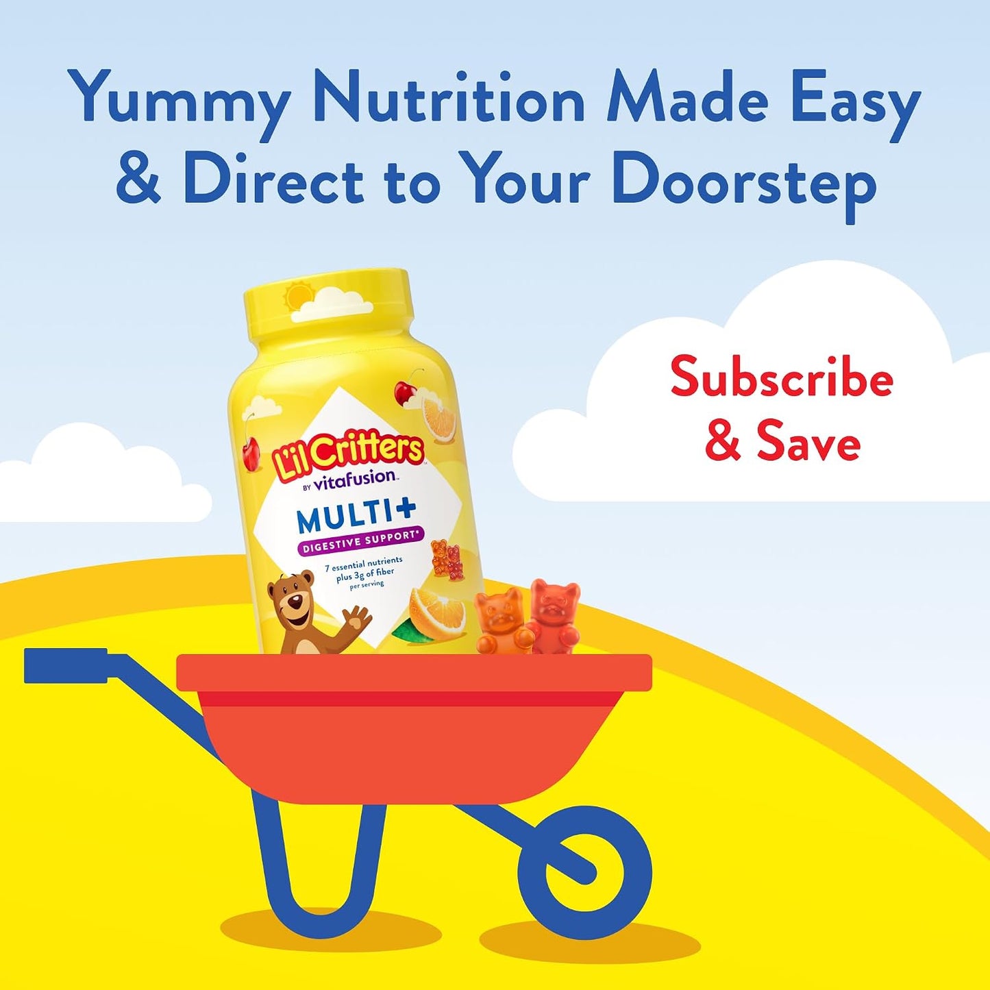 L'il Critters Kids Multivitamin Gummies with Digestive Support - 90 Count - görsel 5