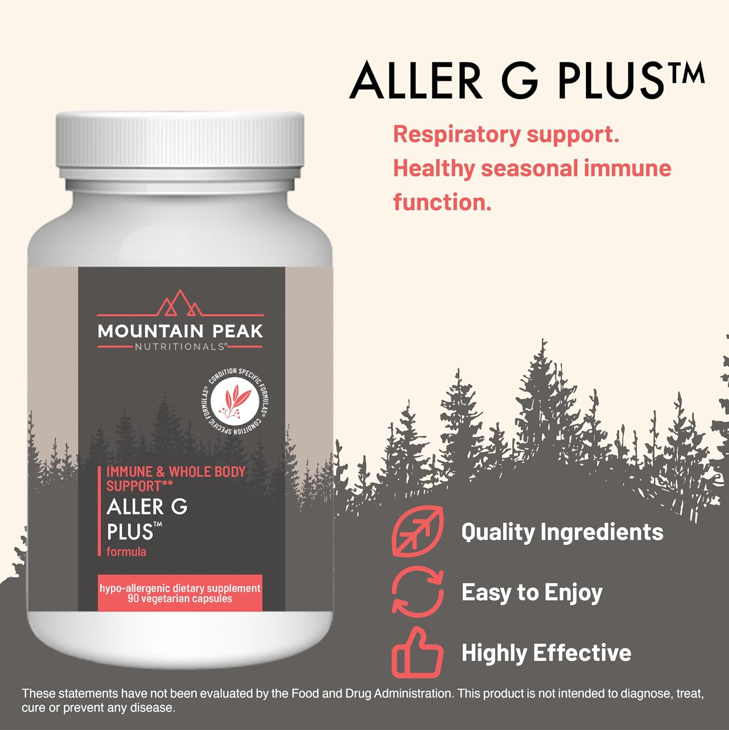 Mountain Peak Nutritionals Aller G Plus - Sinus & Respiratory Support - 90 Vegetarian Capsules - görsel 2