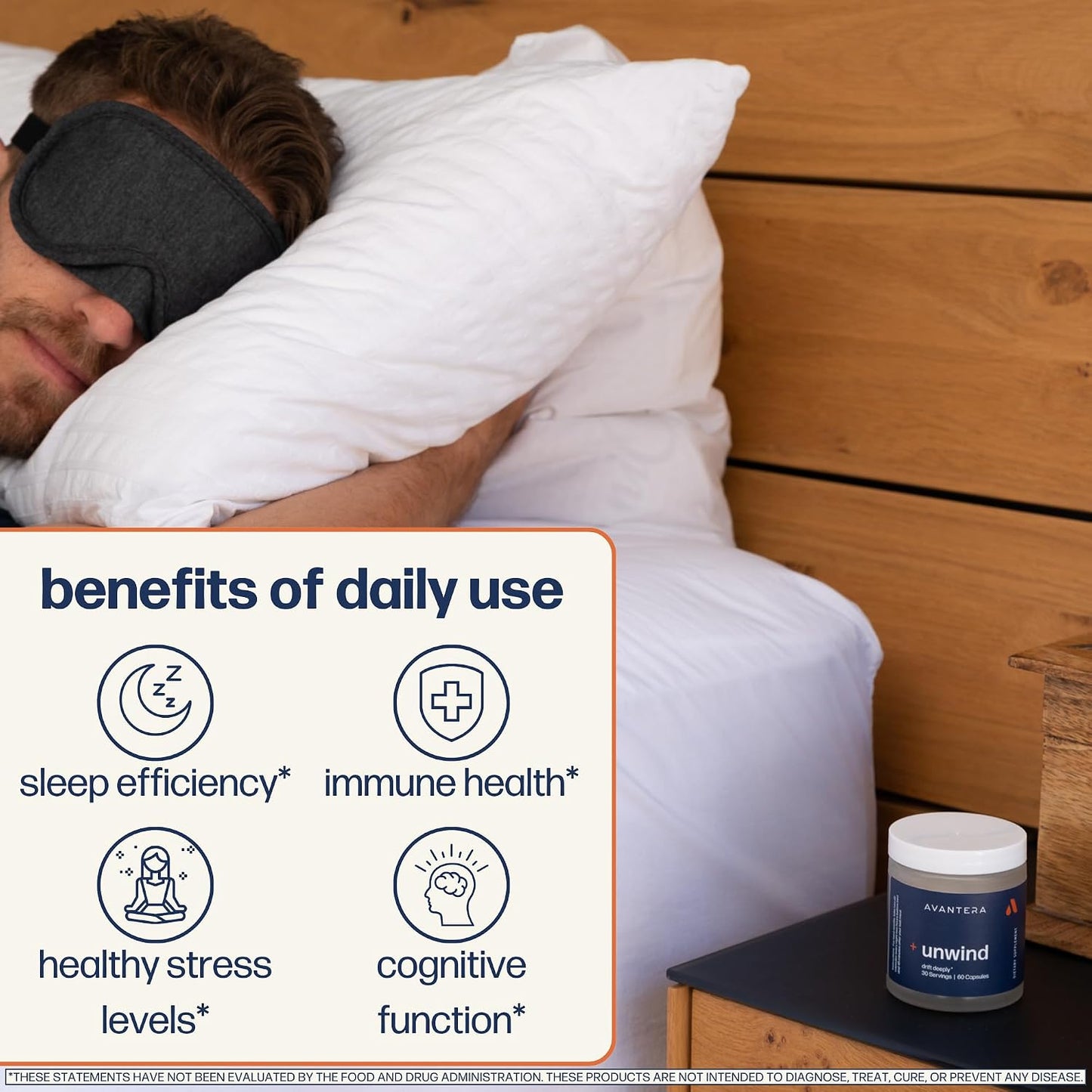 Avantera Unwind - Stress and Sleep Support with Magnesium, Melatonin & Ashwagandha - 56 Vegan Capsules - görsel 2