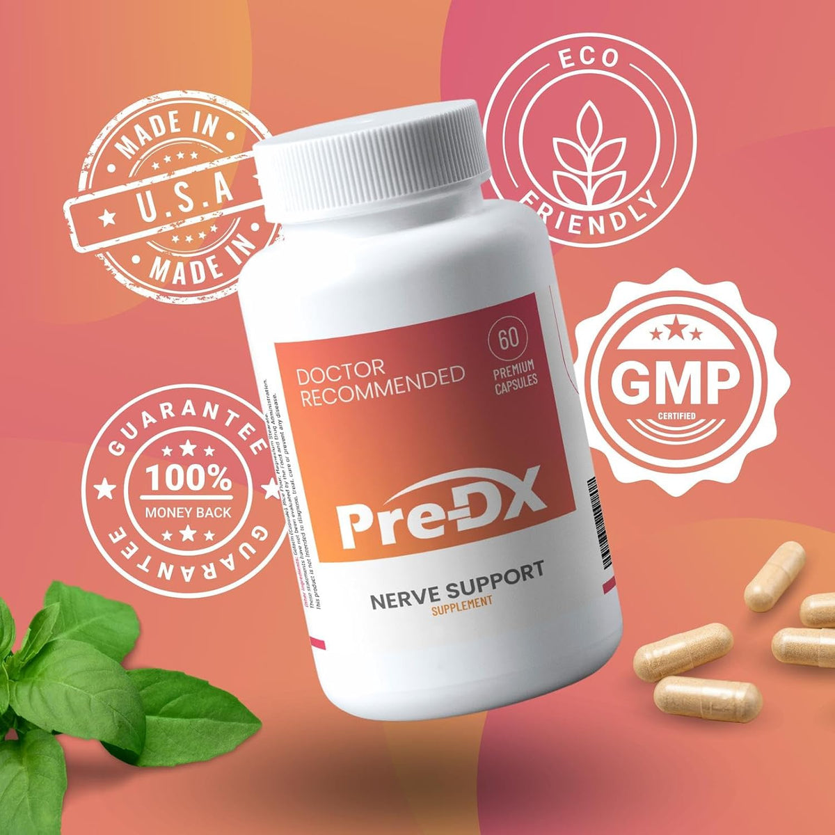 Pre-DX Nerve Support Supplement - Advanced L-Methylfolate Multivitamin with B-Complex, NAC & ALA - 60 Capsules - görsel 4