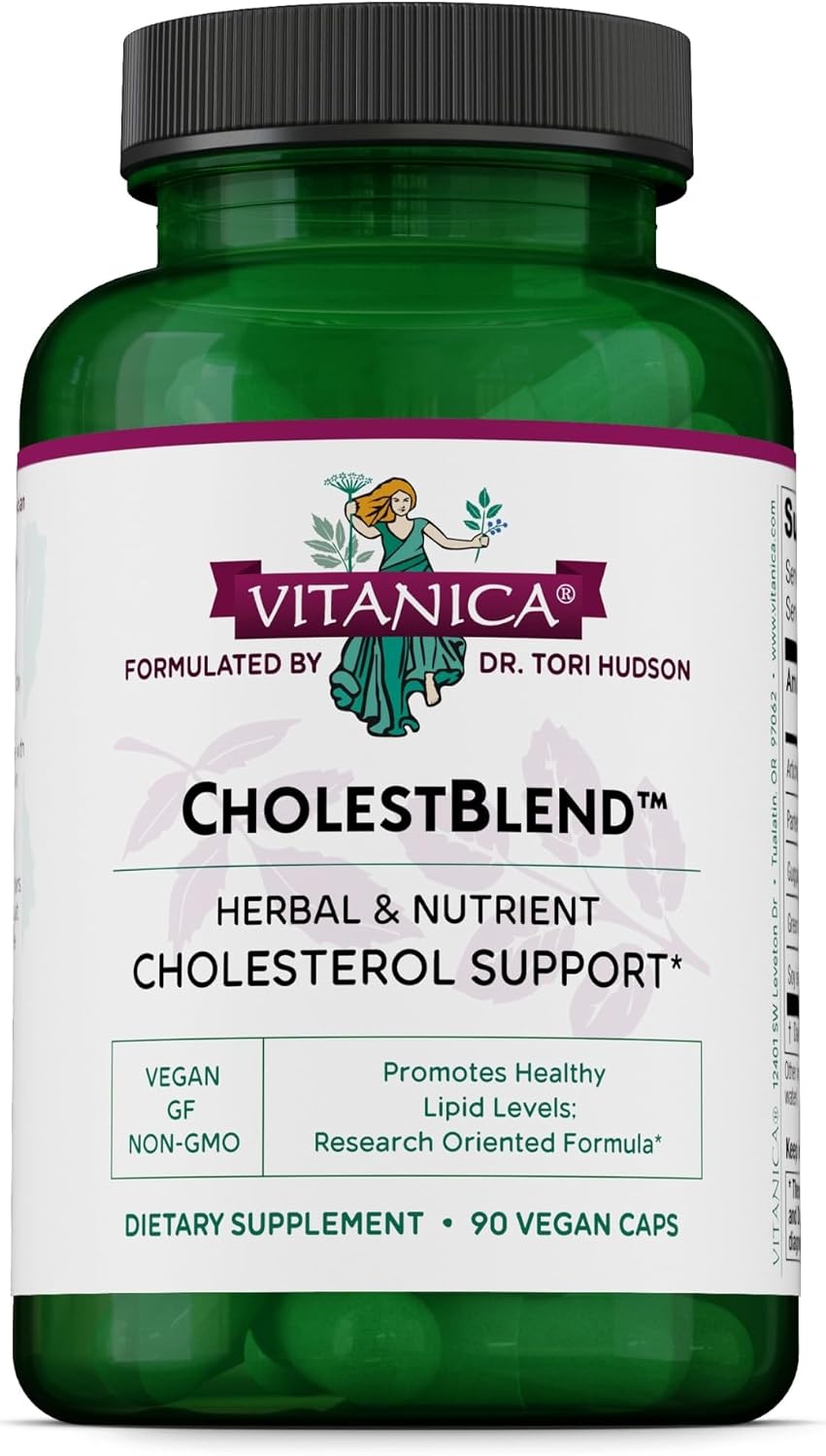 Vitanica CholestBlend – Berberine, Red Yeast Rice, Bergamot Orange – 90 Capsules - görsel 1