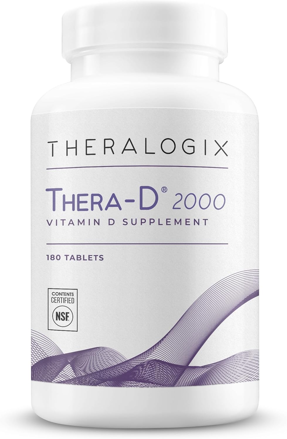 Theralogix Thera-D 2000 - Vitamin D3 Supplement, 2,000 IU (50 mcg), 180 Tablets - görsel 1