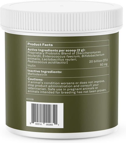 Nom Nom Dog GI-Targeted Probiotic Support - with Prebiotic Fibre, Inulin, and Saccharomyces boulardii - Gut Health Dog Probiotics for Gastrointestinal and Digestive Support (GI Powder)