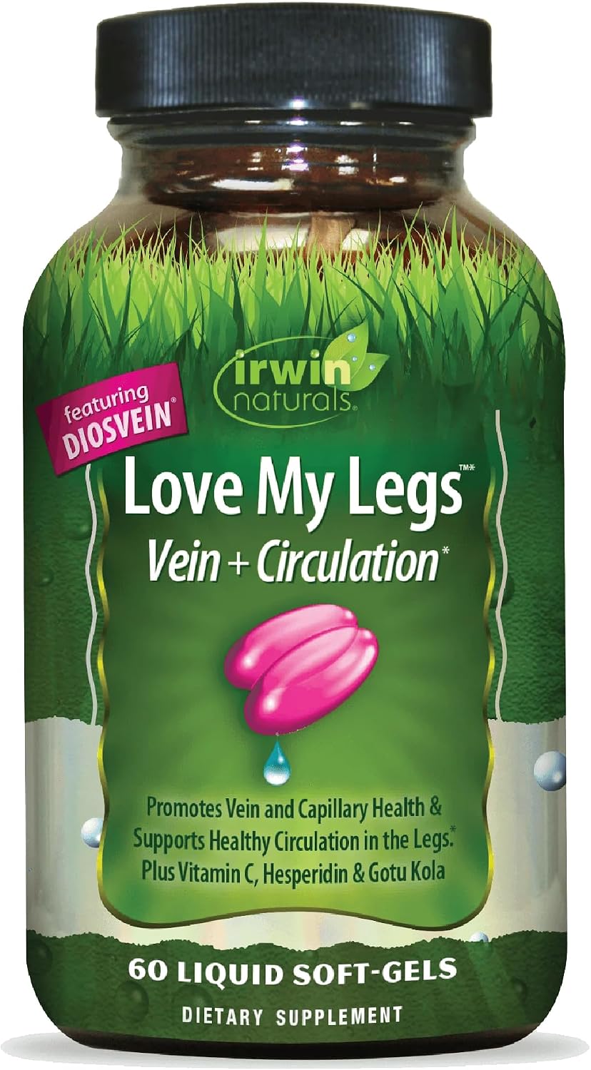 Irwin Naturals Love My Legs - 60 Liquid Soft-Gels (Pack of 2) - Supports Leg Veins & Circulation - görsel 9