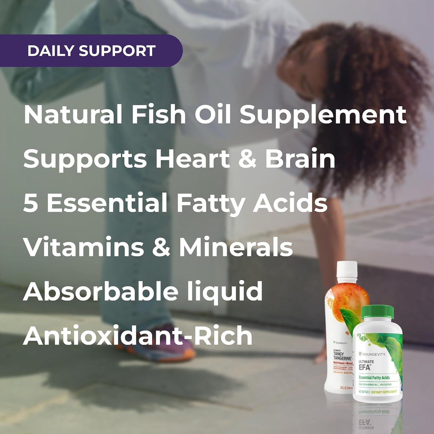 Youngevity Essential 90 Pak - Ultimate All-in-One Multivitamin Combination with Tangy Tangerine and EFA Softgels (30 Servings) - görsel 5