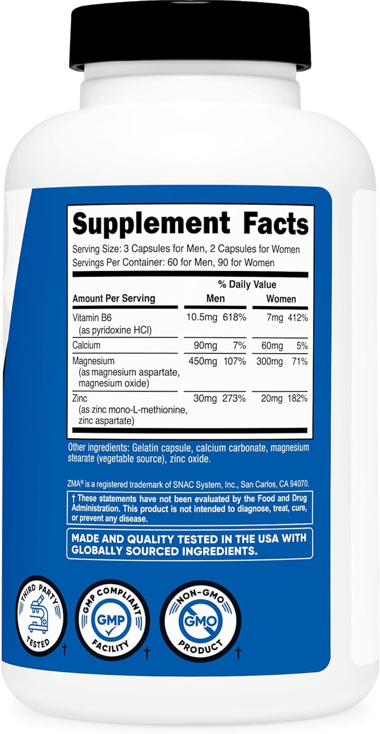 Nutricost ZMA 180 Capsules - görsel 5
