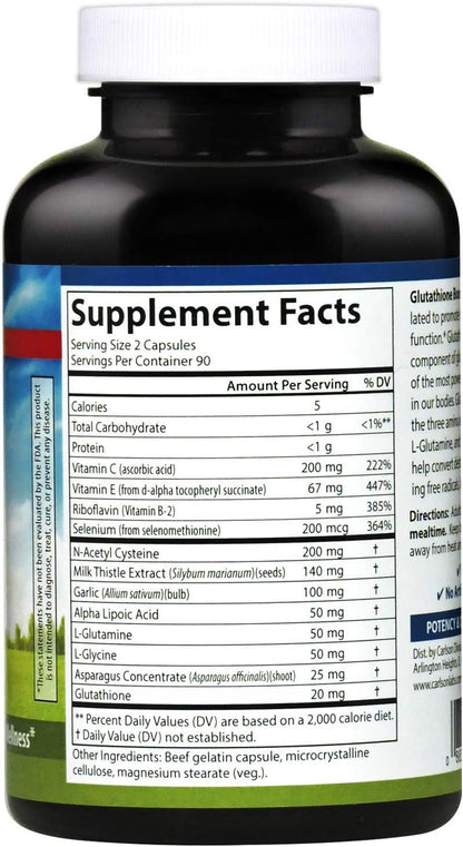 Carlson Labs Glutathione Booster, 180 Capsules