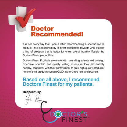 DOCTORS FINEST Collagen and Biotin 10000mcg Gummies - Vegan, Gluten-Free, Natural Raspberry Flavour