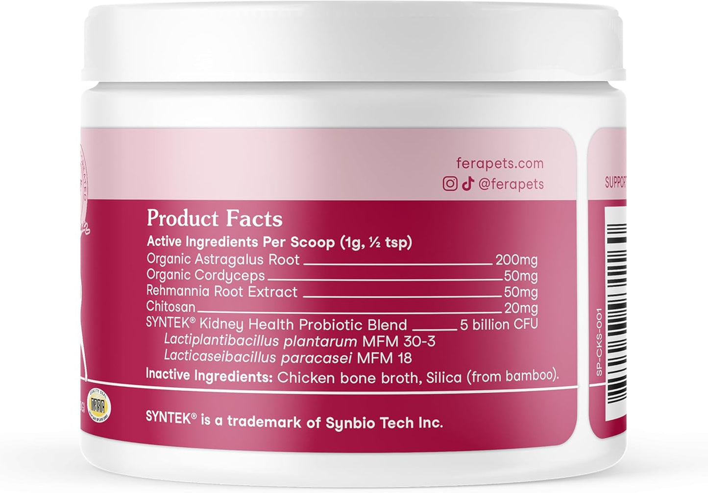 Fera Pets Dog Kidney Support with Probiotics - Powder, 60 Scoops - görsel 8