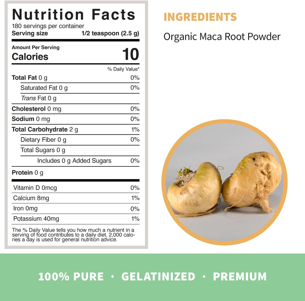 Sprout Living Organic Gelatinised Maca Root Powder, Superfood, Adaptogen, 454 g - görsel 3