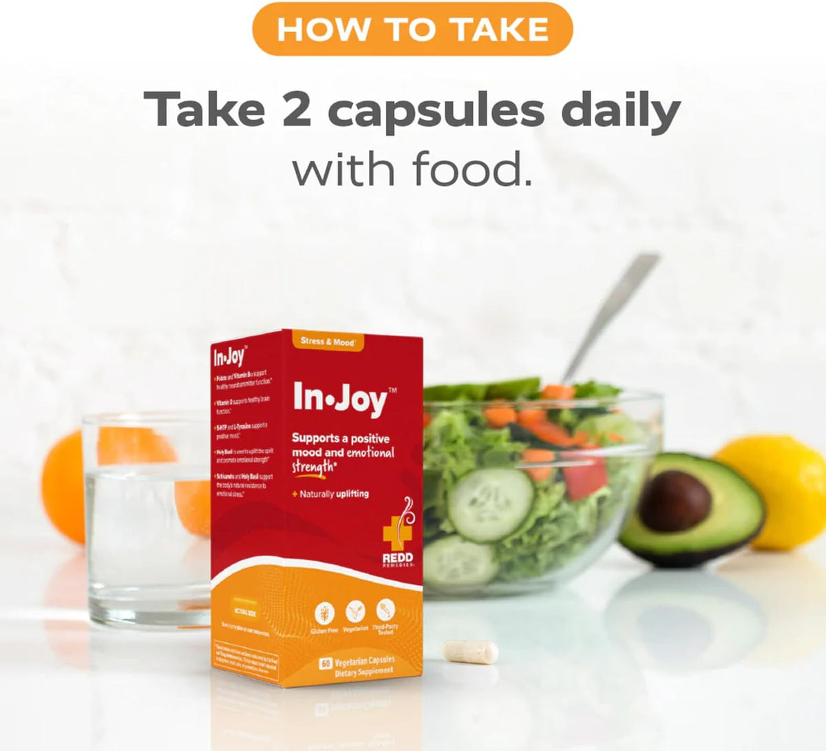 Redd Remedies in Joy, to Support a Positive Mood and Emotional Resilience, 60 Vegetarian Capsules - görsel 7