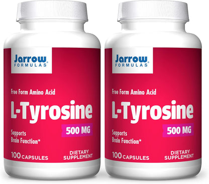Jarrow Formulae L-Tyrosine 500 mg – 200 Capsules (Pack of 2)