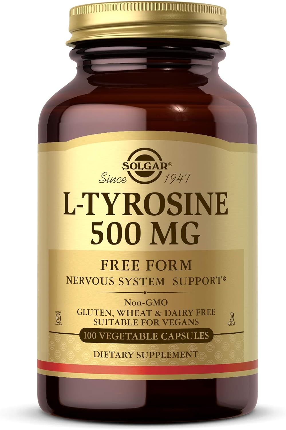 Solgar L-Tyrosine 500 mg, 100 Vegetable Capsules - görsel 1