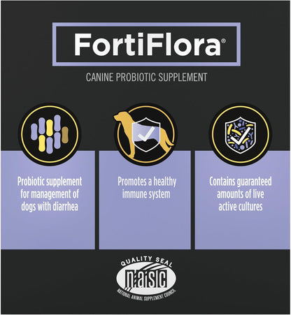 Purina Pro Plan Veterinary Supplements FortiFlora Probiotic Powder for Dogs, 30 Sachets