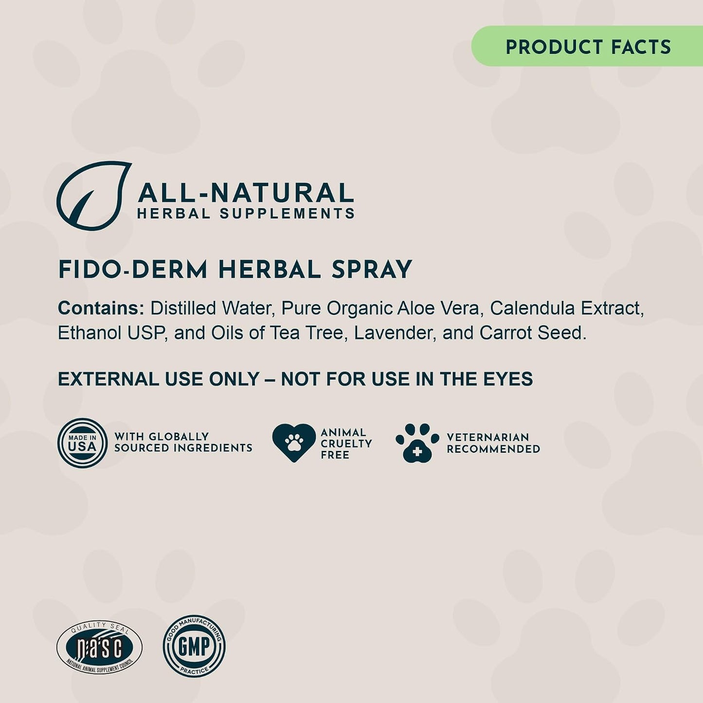 Animal Essentials Fido-Derm Herbal Skin Spray for Dogs, Cats & Horses – Natural Itch Relief and Hot Spot Care, 118 ml - görsel 7