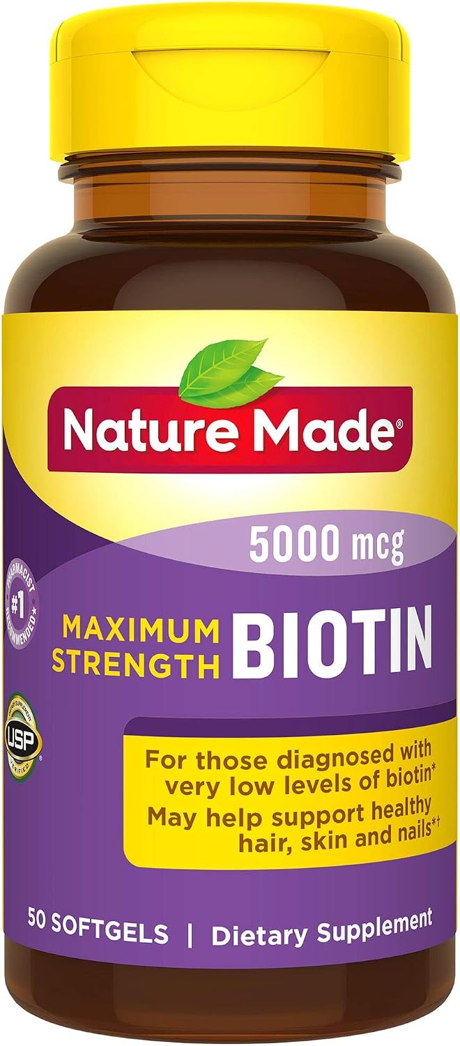 Nature Made Maximum Strength Biotin 5000 mcg Softgels - görsel 10