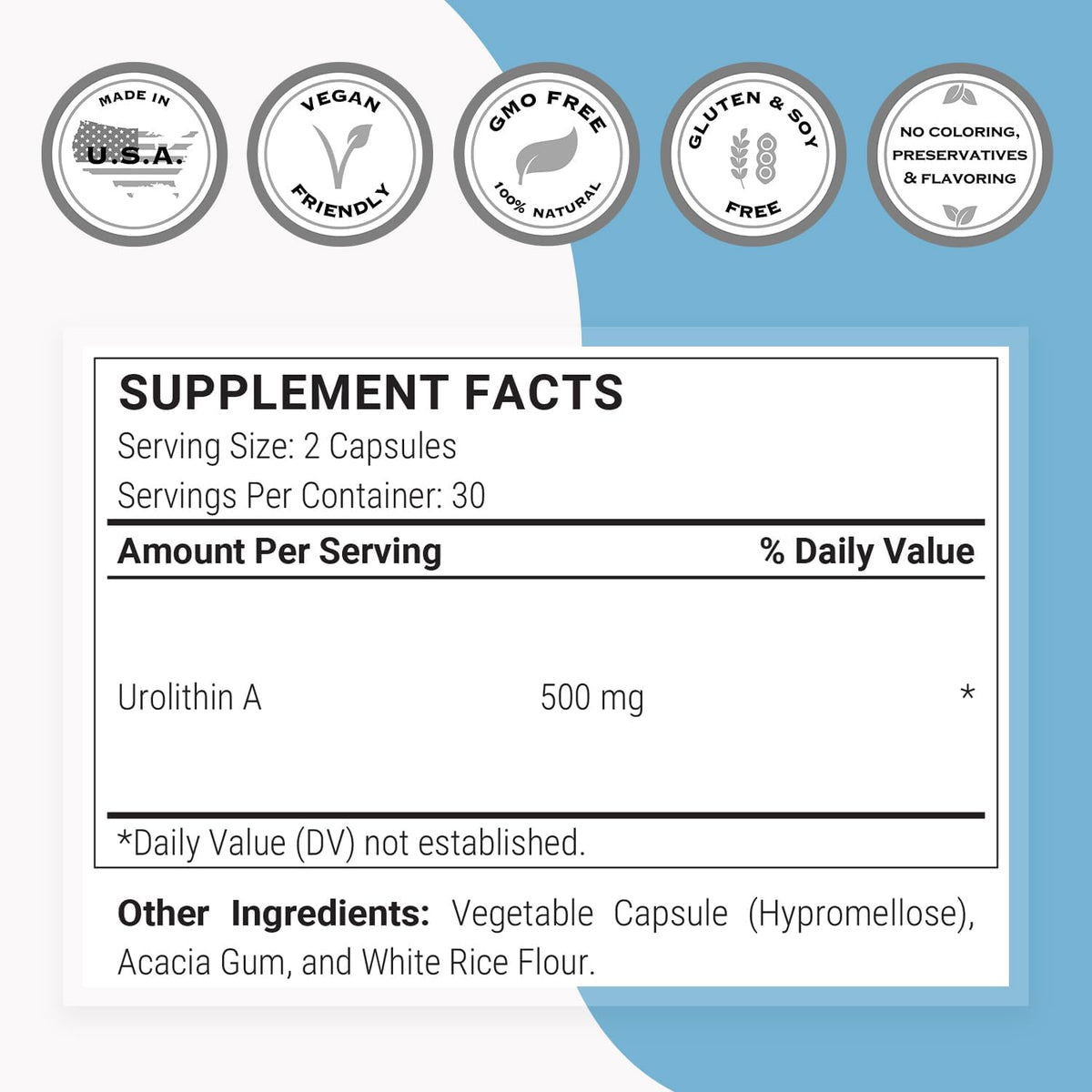 Supersmart Urolithin A - Postbiotic Supplement from Pomegranate Extract | Non-GM & Gluten-free - 60 Vegetarian Capsules - görsel 3