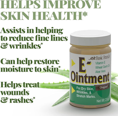 Basic Organics Vitamin E Ointment - 57 g (Pack of 3)