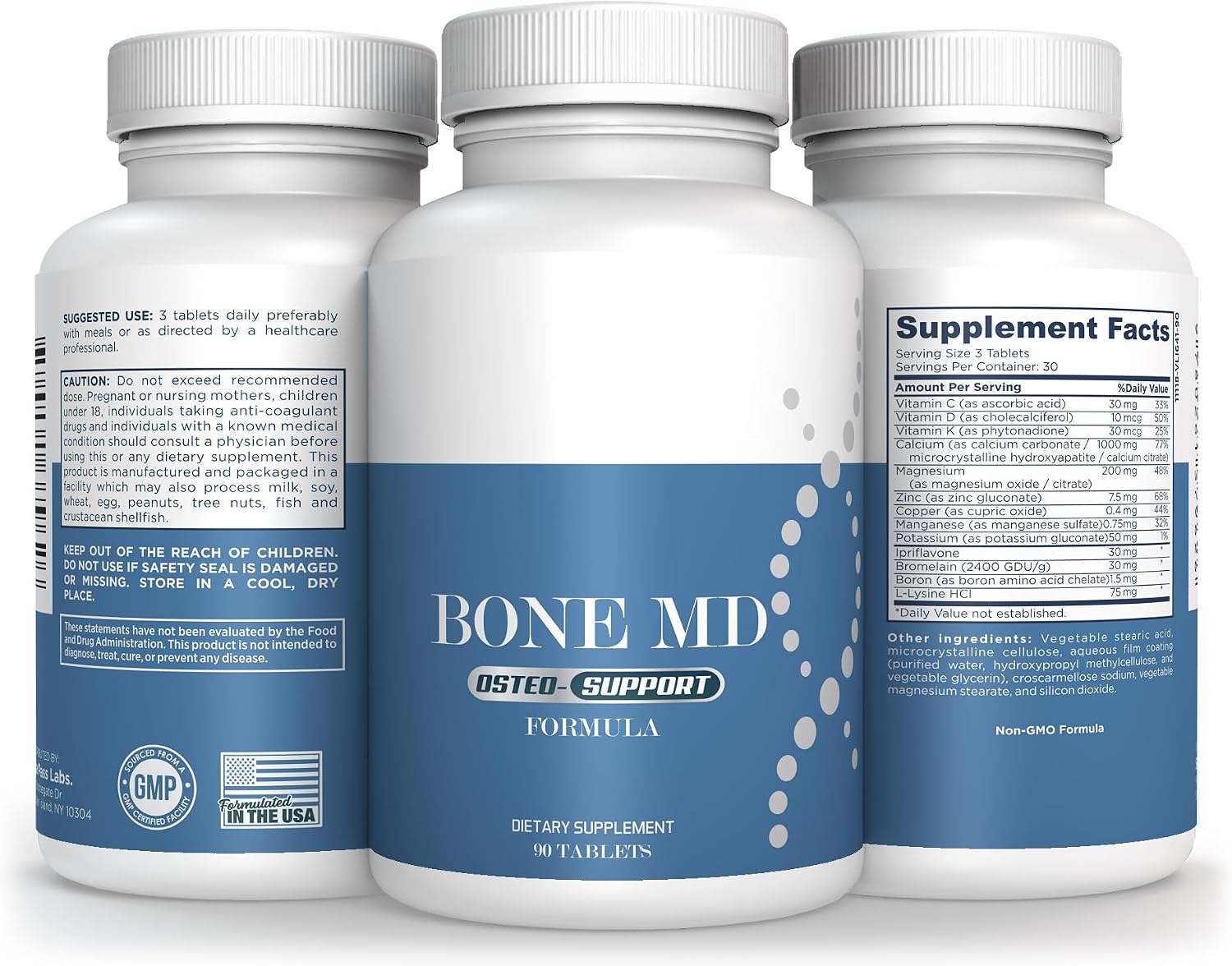 Bone MD Osteo Strength – Ultimate Bone Health Support for Women and Men, 90 Tablets - görsel 4