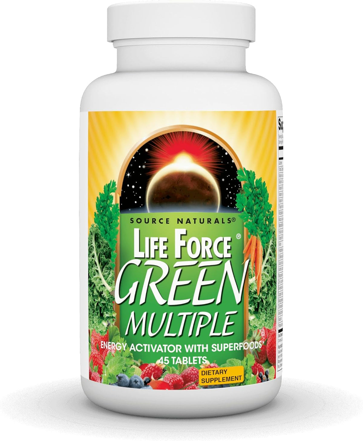 Source Naturals Life Force Green Multiple Multivitamin with Superfoods, 45 Tablets - görsel 1