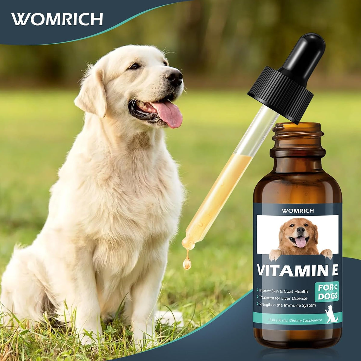 Vitamin E Oil for Dogs – Natural Antioxidant Supplement – Supports Skin & Coat, Liver Function & Immune System – 30 ml - görsel 6