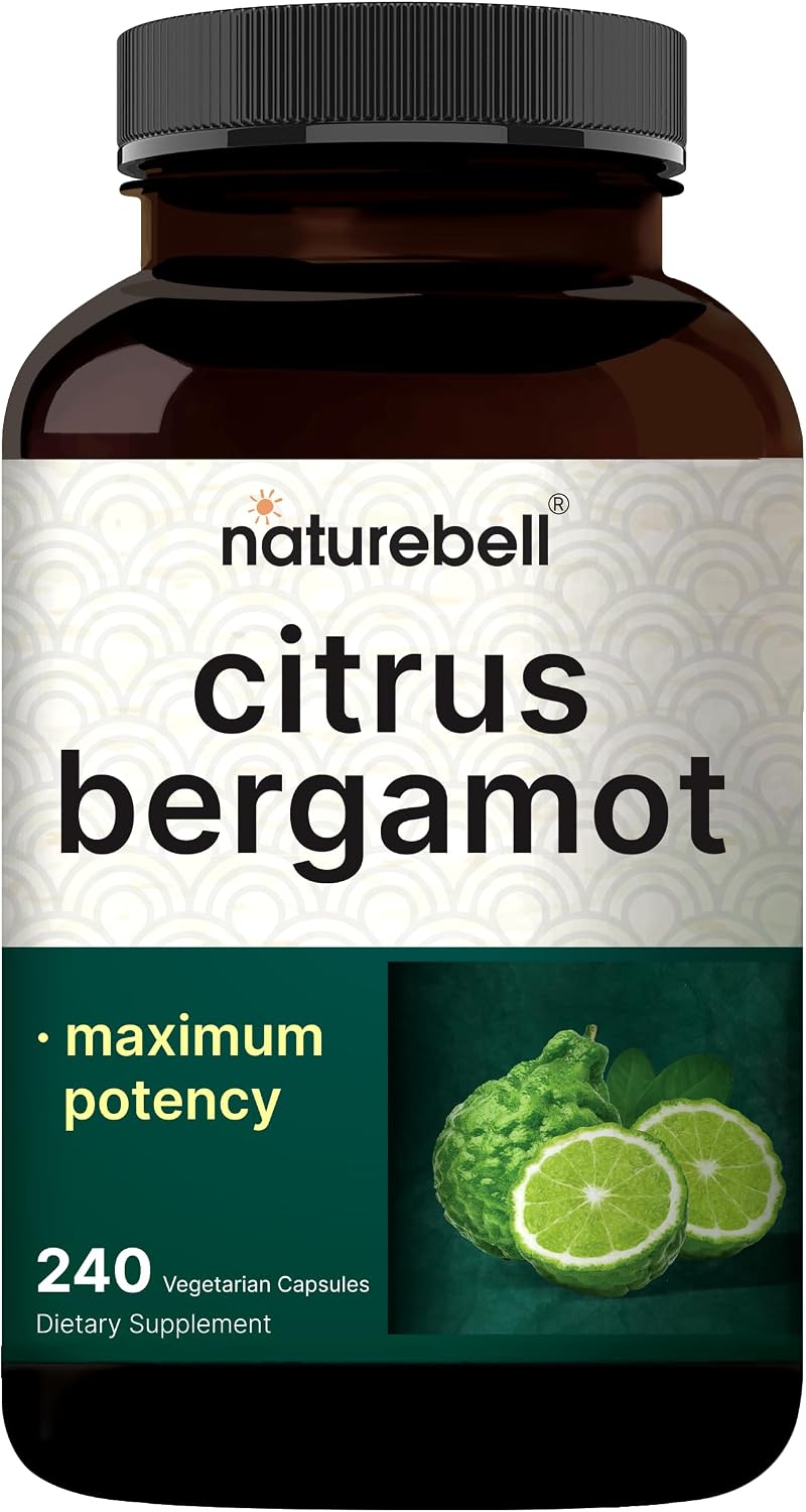 NatureBell Citrus Bergamot – Real Fruit Extract with Polyphenolic Flavanones – 240 Vegetarian Capsules - görsel 1