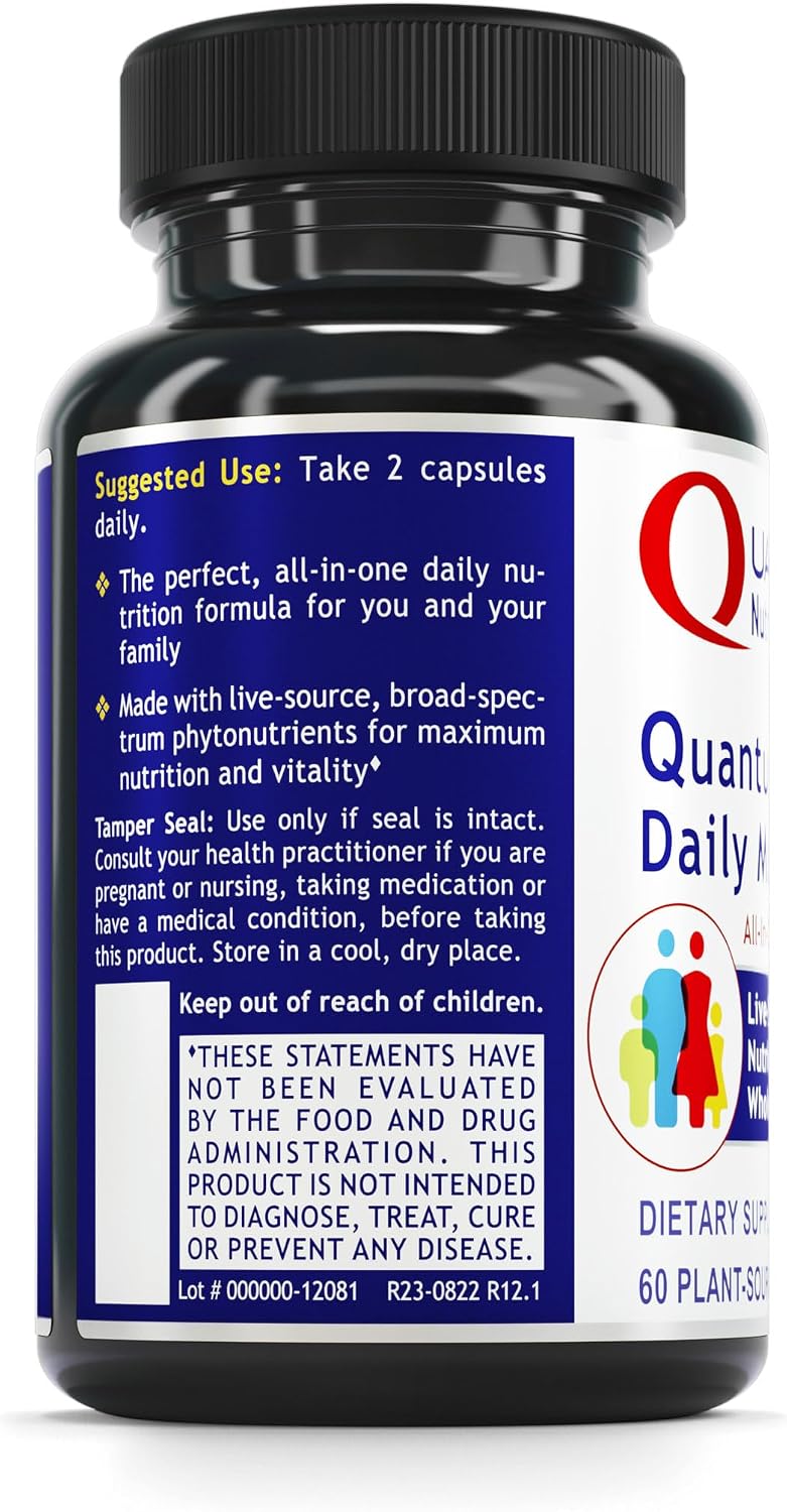Quantum Nutrition Labs Daily Multivitamin - 60 Vegetarian Capsules - görsel 3