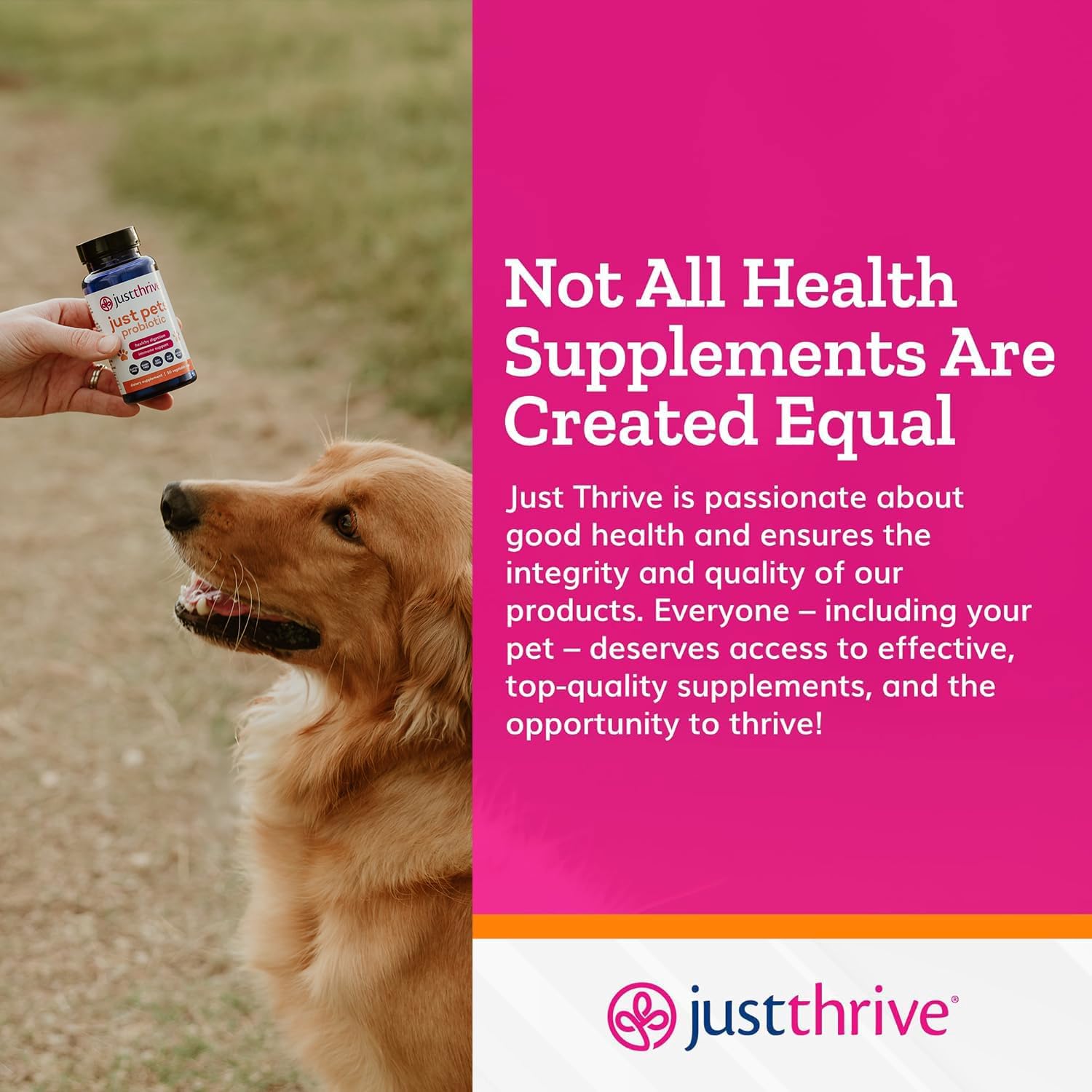 Just Thrive Just Pets Probiotic - Daily Digestive Probiotics for Dogs and Cats - 4 Billion CFUs, 30 Capsules - görsel 5