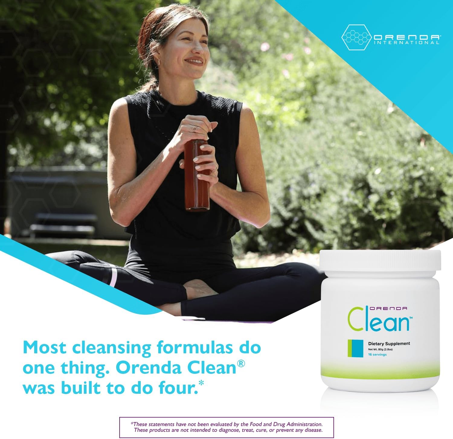 Orenda Clean 18-Botanical Food Supplement Powder with Serrapeptase & Milk Thistle, Aronia Berry, Turmeric & Ashwagandha - Liver Support, 80g - görsel 5