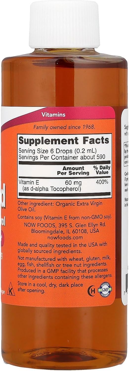NOW Foods Vitamin E 54,600 IU Liquid, 118 ml - görsel 2