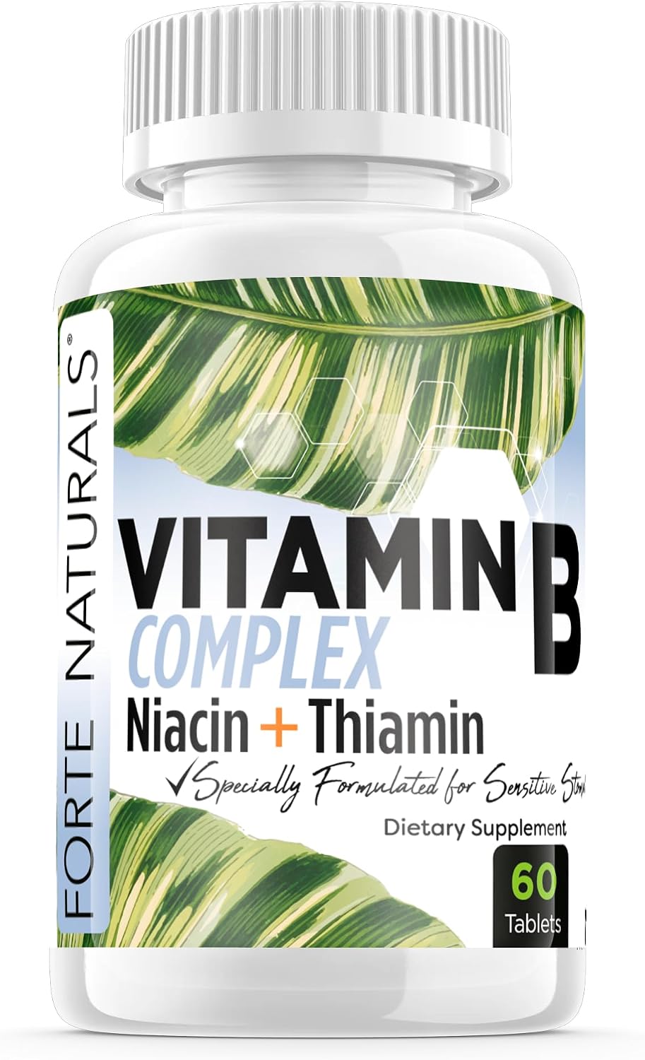 Forte Naturals Vitamin B Complex with Biotin & Folic Acid, 60 Capsules - görsel 1