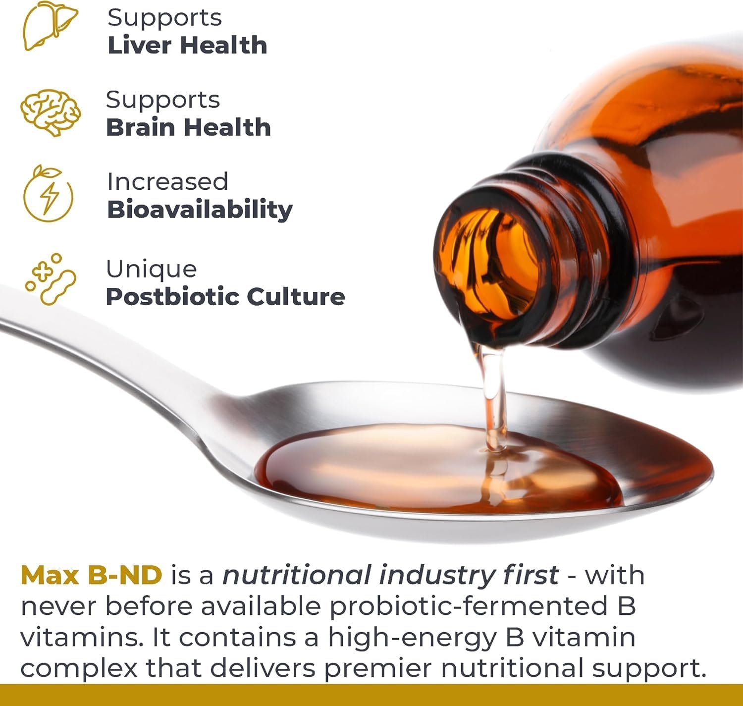 Premier Research Labs Max B-ND Liquid B-Complex - Sublingual Drops for Energy Metabolism & Nervous System Health (59 ml) - görsel 4