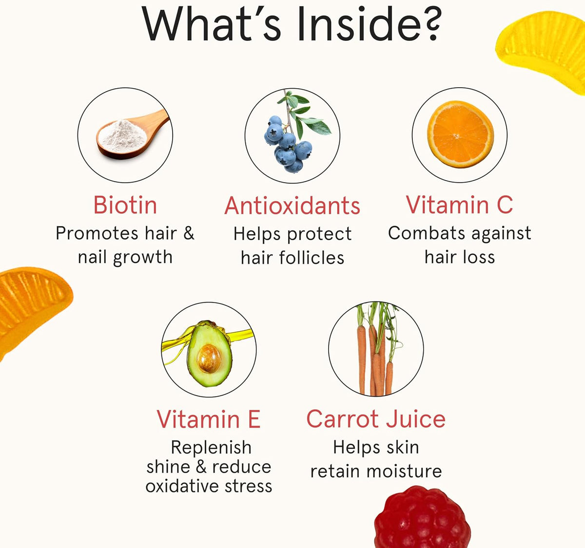 iRestore Biotin Gummies 10,000 mcg - Hair, Skin & Nails Supplement, 60 Vegan Gummies - görsel 4