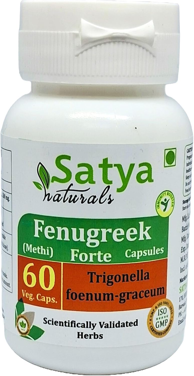 Fenugreek Forte Capsules 500 mg - 10:1 Extract - 60 Veg Capsules (4-Pack) - görsel 3
