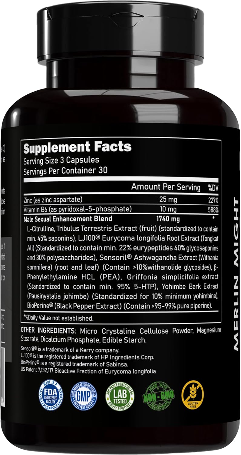 Force Fuel Merlin Might – Male Performance Support Supplement with Tongkat Ali and Ashwagandha - görsel 10