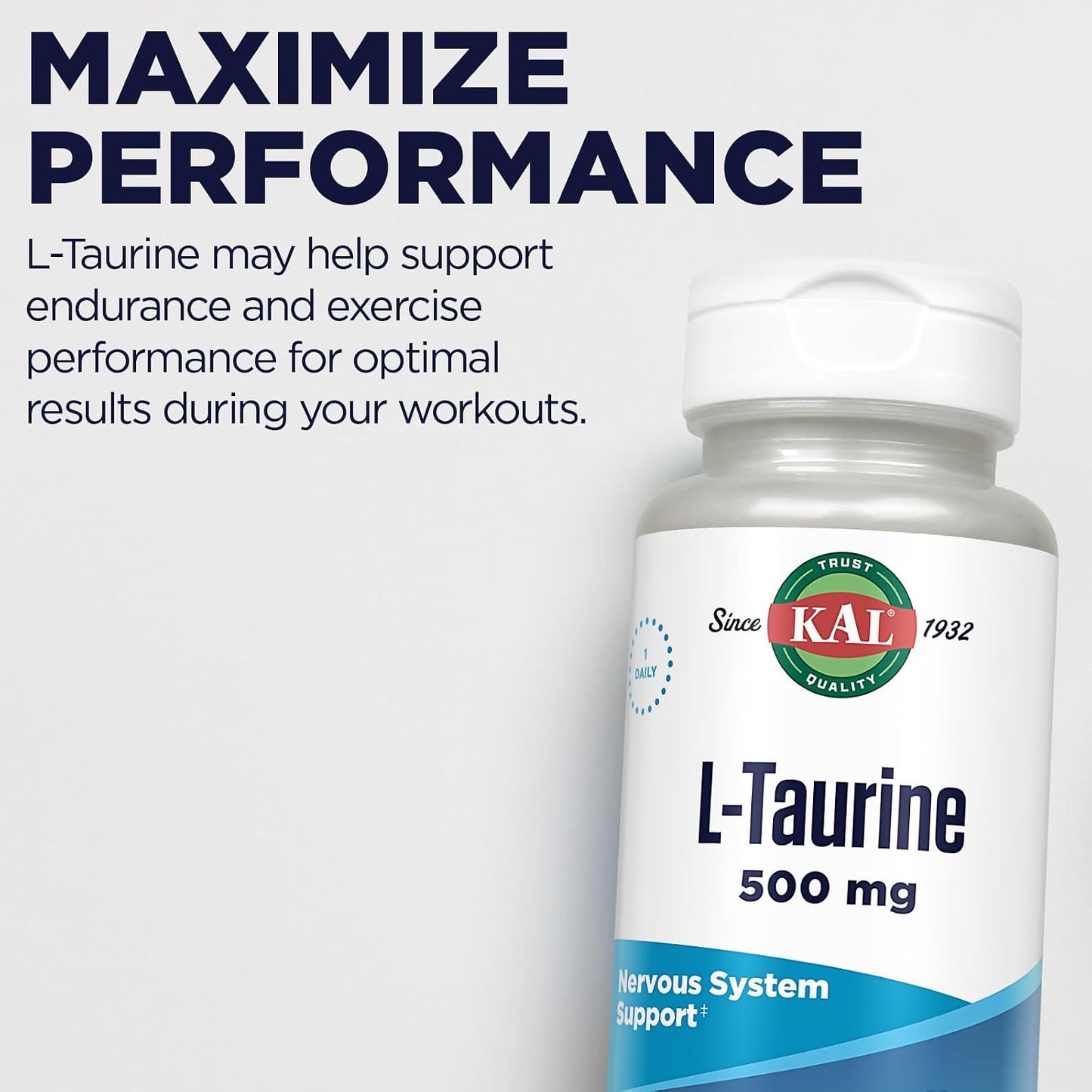 KAL L-Taurine 500mg – Amino Acid Supplement for Heart, Nerve & Eye Health – 60 Rapid Disintegration Tablets - görsel 6