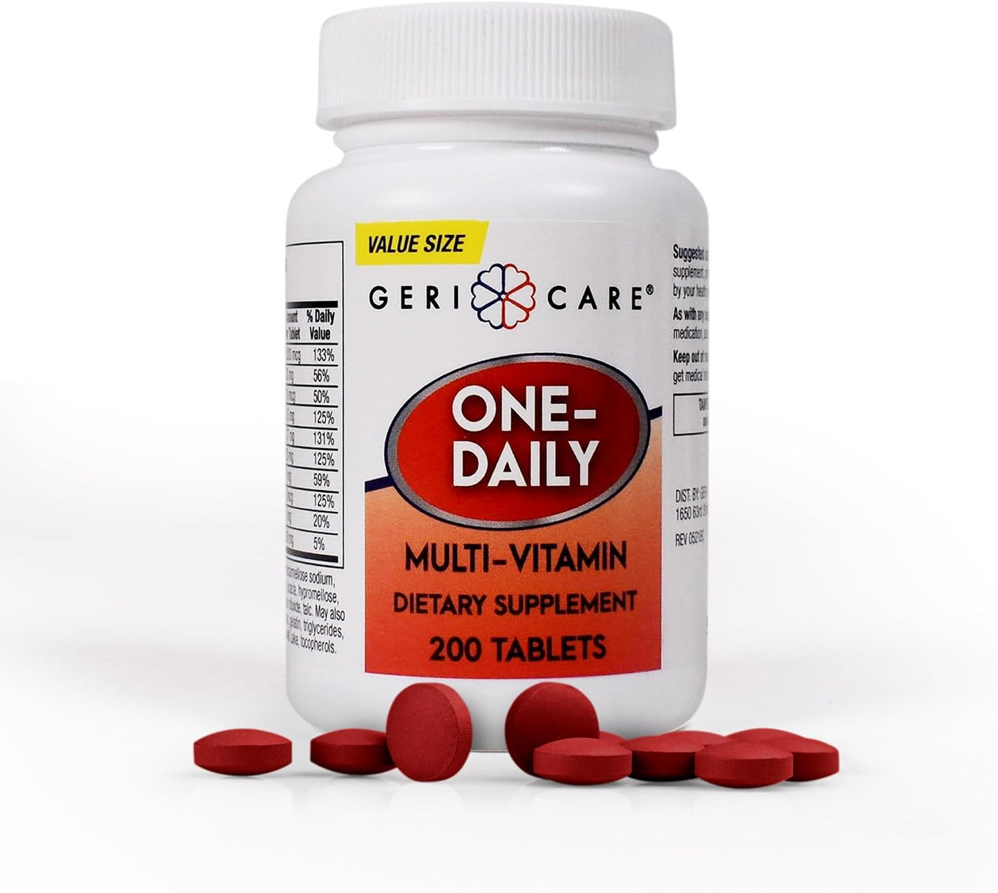 GeriCare One-Daily Multivitamin Tablet, 200 Tablets - görsel 1