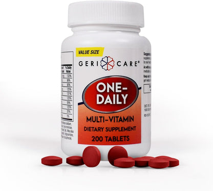 GeriCare One-Daily Multivitamin Tablets, 100 Tablets (Pack of 2)